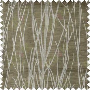 Beige Grey Twigs Design Poly Main Curtain Designs